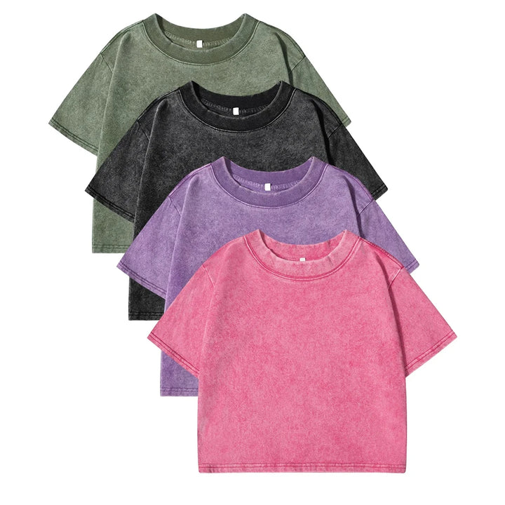 Women's Slim Fit Washed Cotton T-Shirt