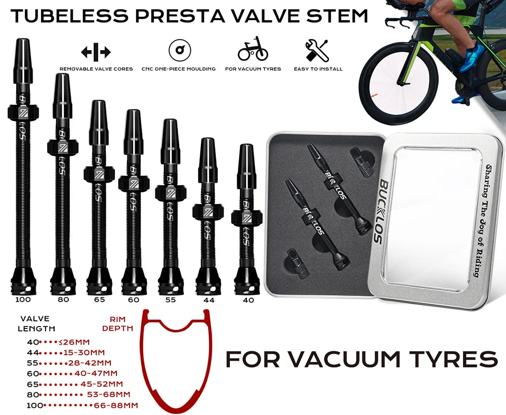 Tubeless Valves – Aluminum with Removable Core