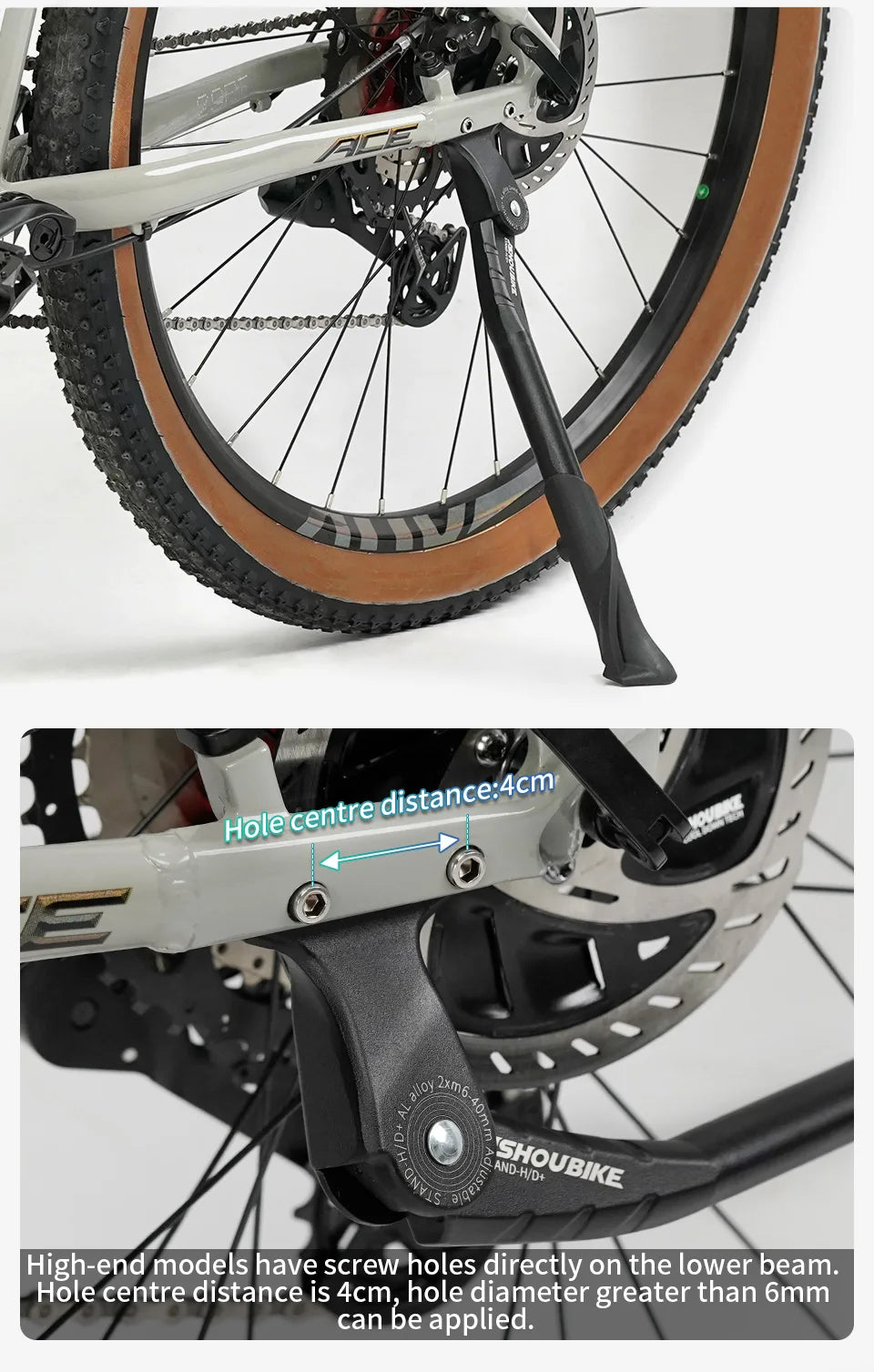 Bicycle Kickstand & E-Bike Side Stand