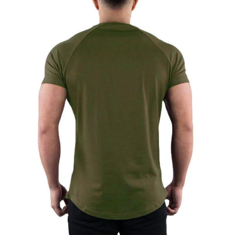 Men's Slim Fit Cotton Gym T-Shirt