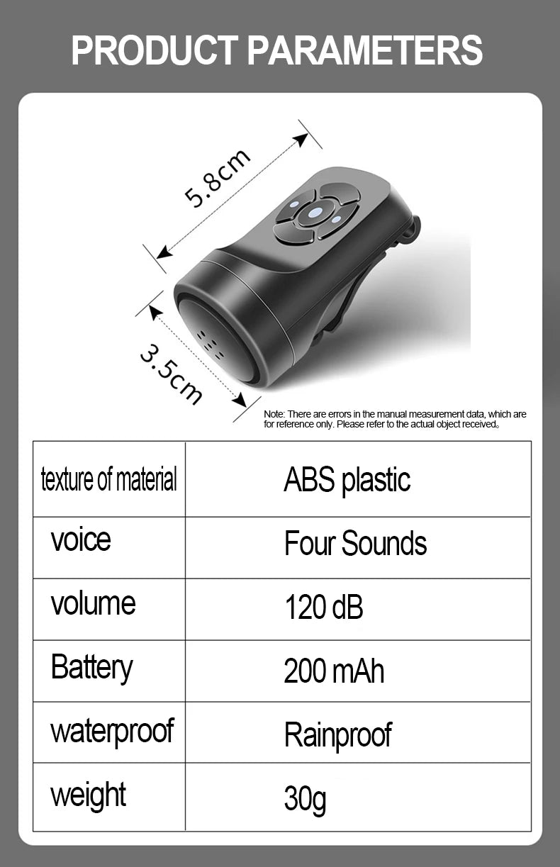 Rechargeable Electric Bike Bell