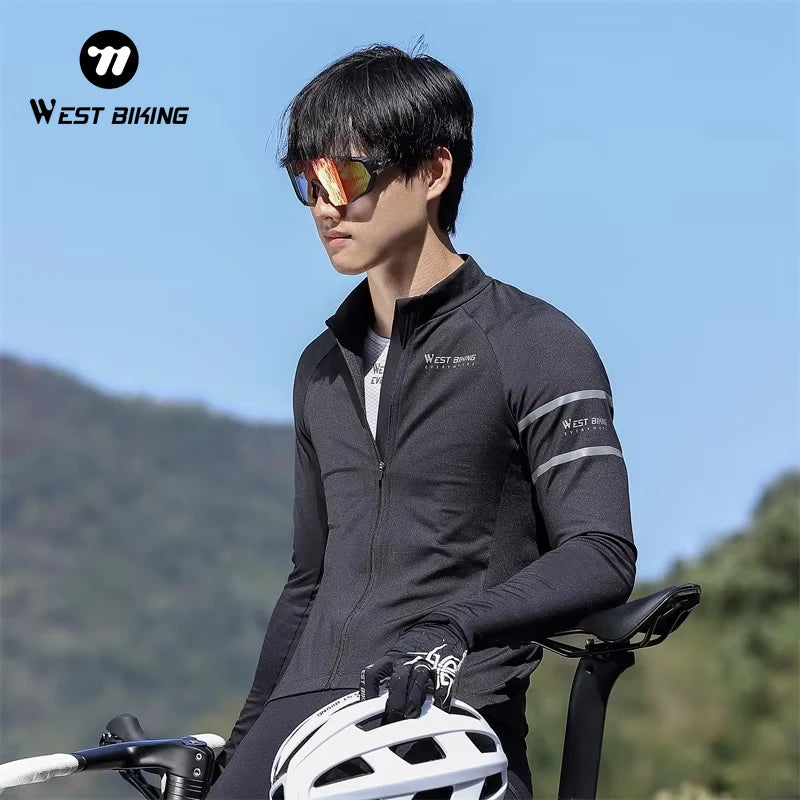 WEST BIKING Winter Fleece Cycling Jersey