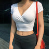 Black V-Neck Crop Top – Women’s