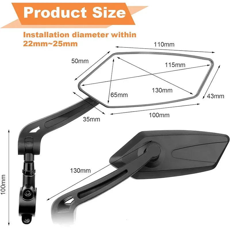 Bike Mirror with Reflector