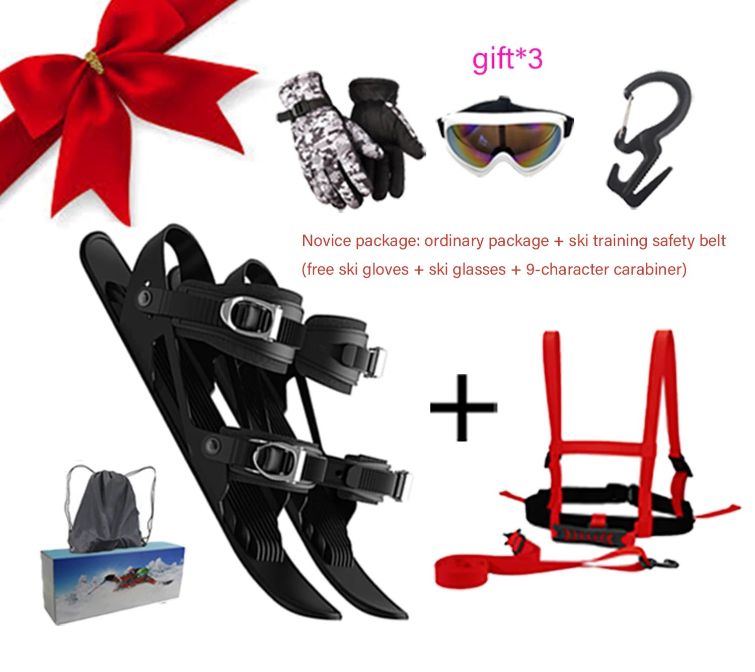 Adjustable Mini Short Ski Boots – Adult Snow Shoes