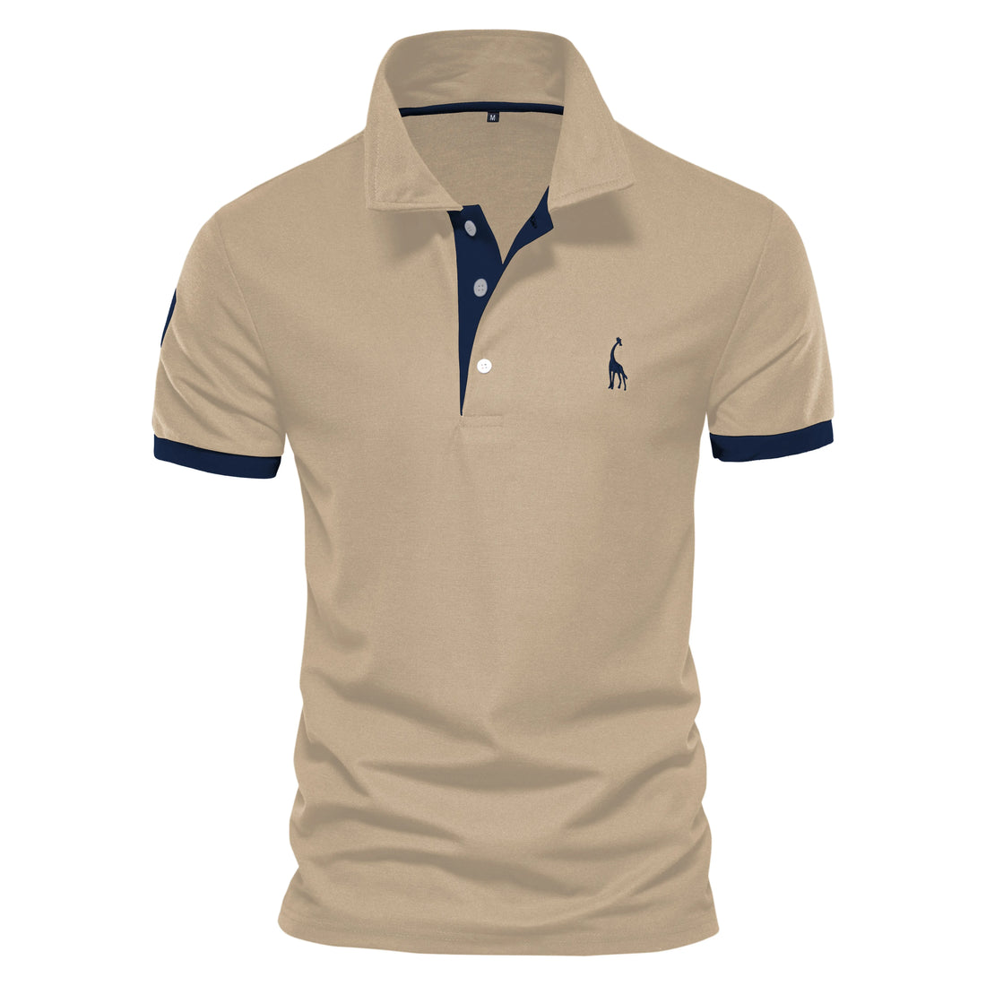 AIOPESON Men's Embroidered Cotton Polo Shirt
