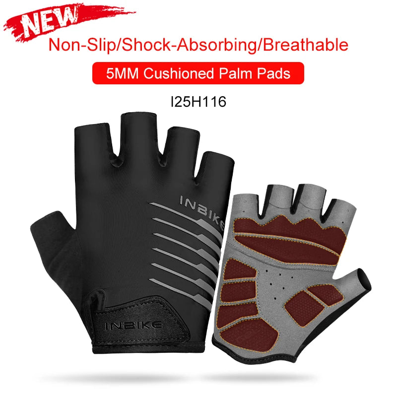 INBIKE Shock‑Absorbing Gel Pad Cycling Gloves