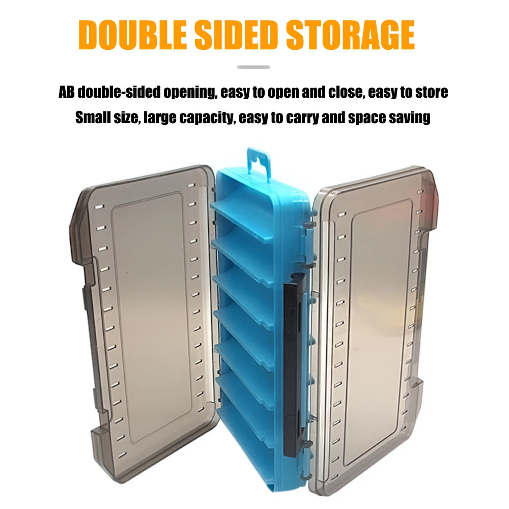 Double-Sided Fishing Tackle Box