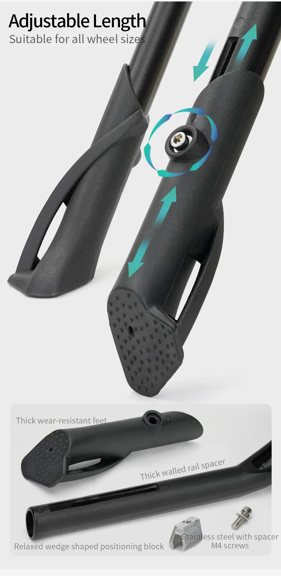 Bicycle Kickstand & E-Bike Side Stand