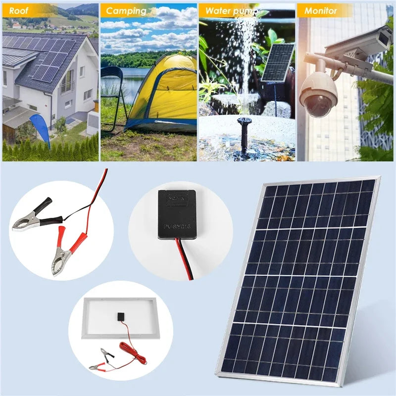 Solar Panel Kit – 12V Portable Power System