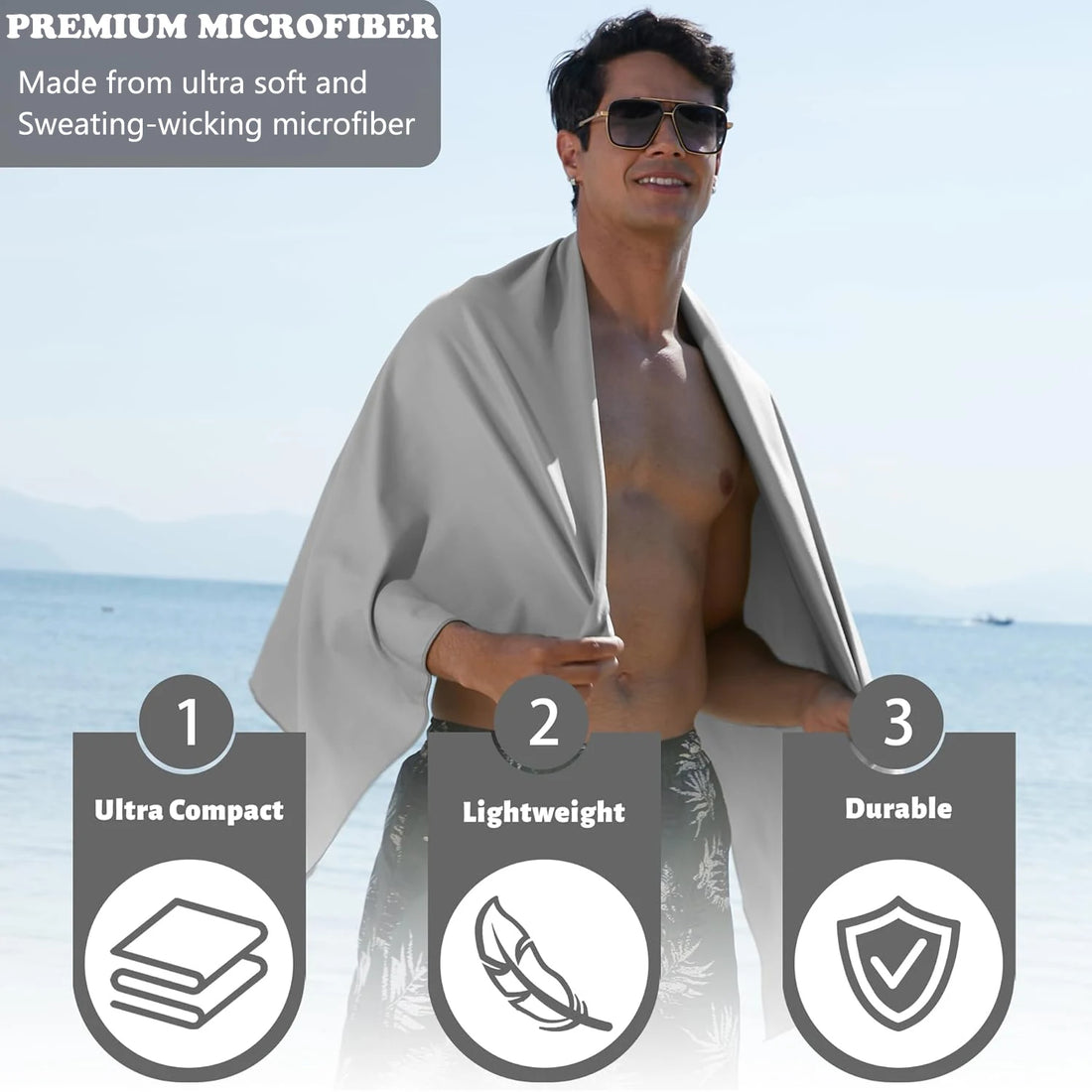 Quick-Dry Microfiber Camping Towel 40x80cm