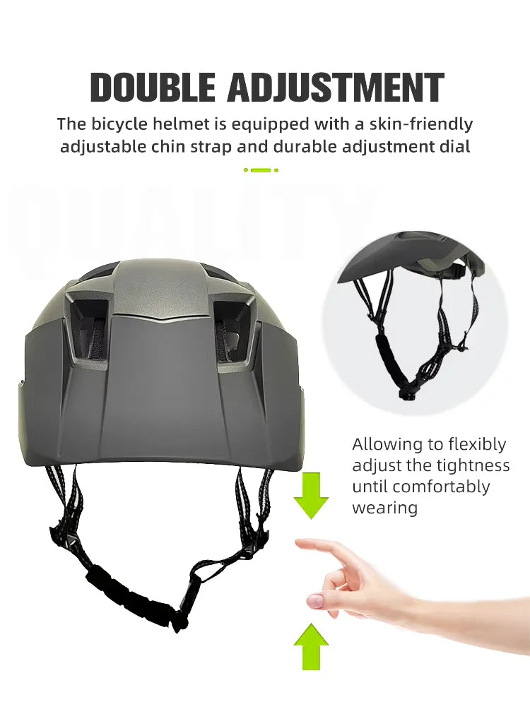 Adult Lightweight Cycling Helmet with Detachable Brim