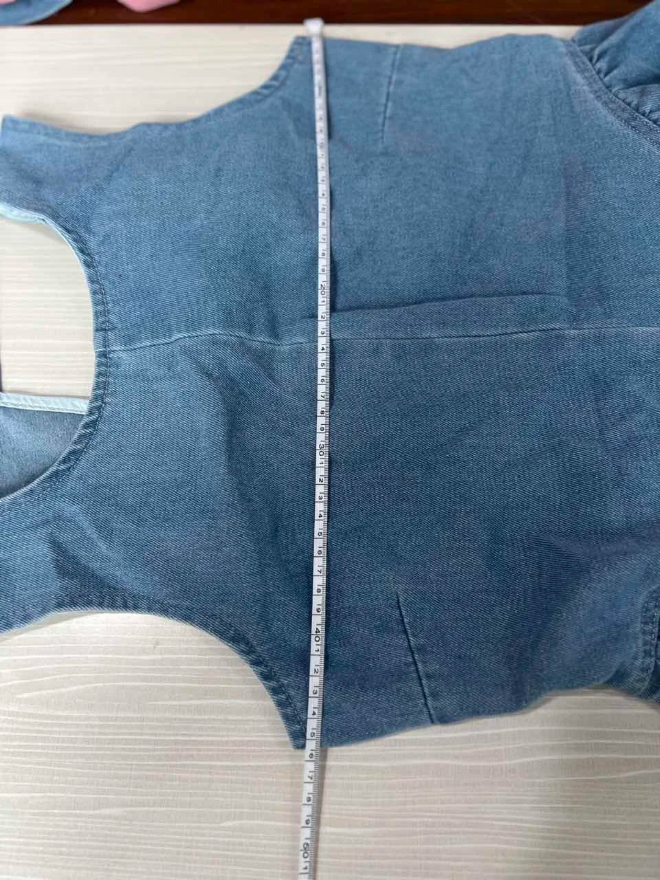 Backless Denim Lace-Up Summer Dress