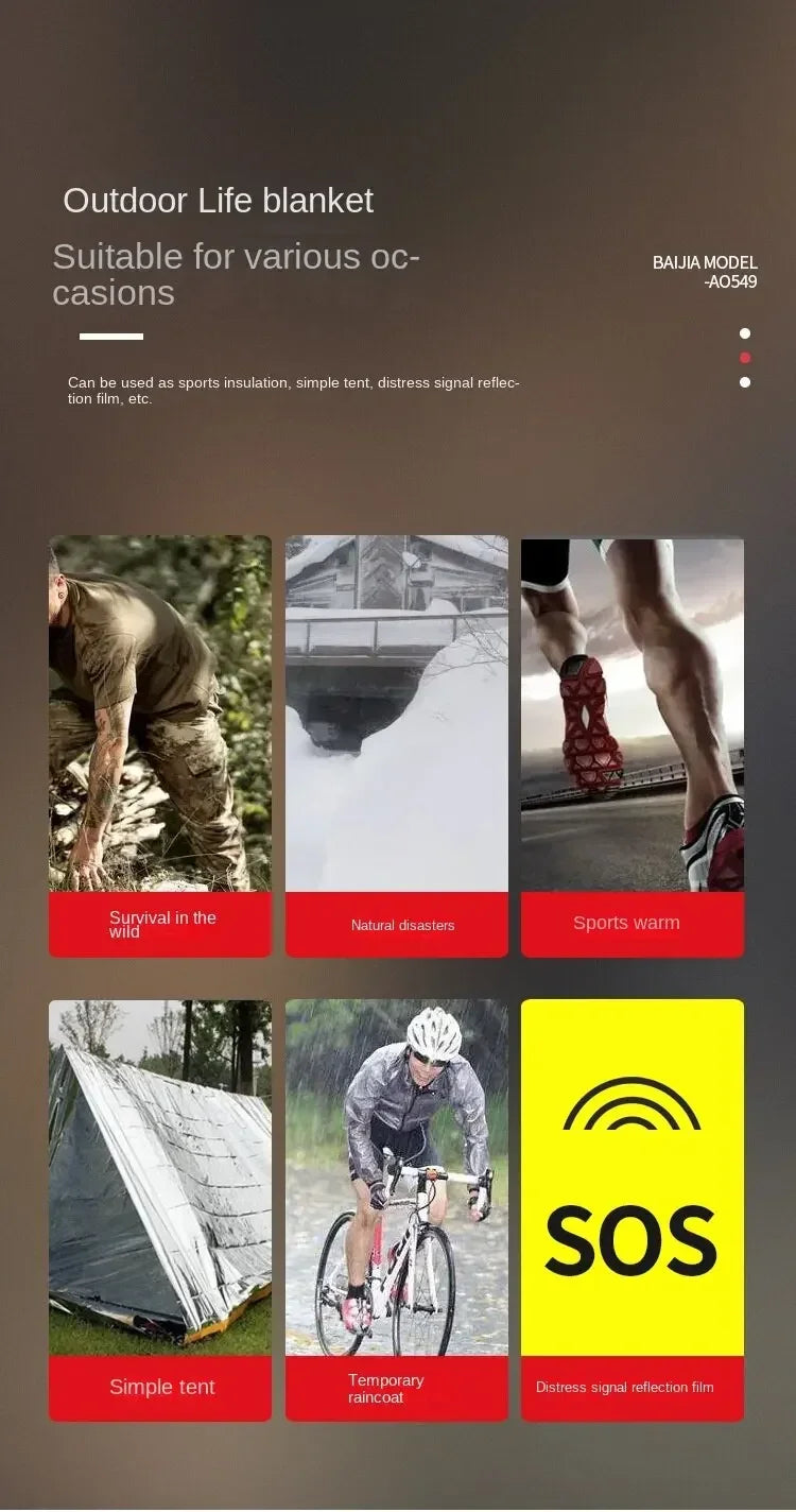 Outdoor Emergency Insulation Blanket – 210x130cm