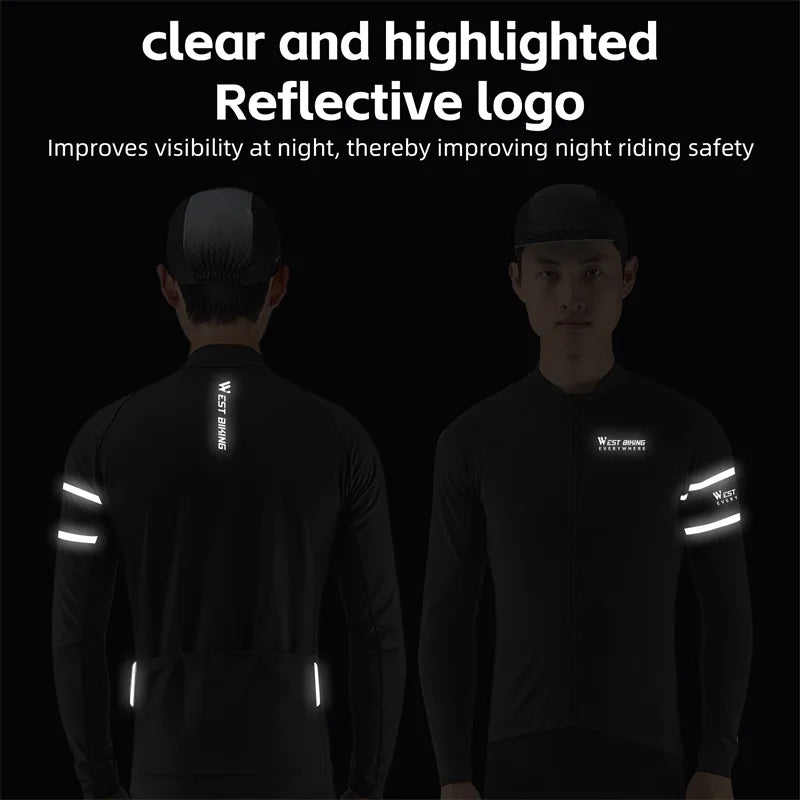 WEST BIKING Winter Fleece Cycling Jersey