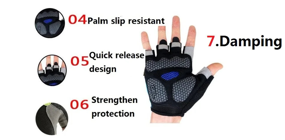 Unisex Fingerless Anti-Slip Breathable Cycling Gloves