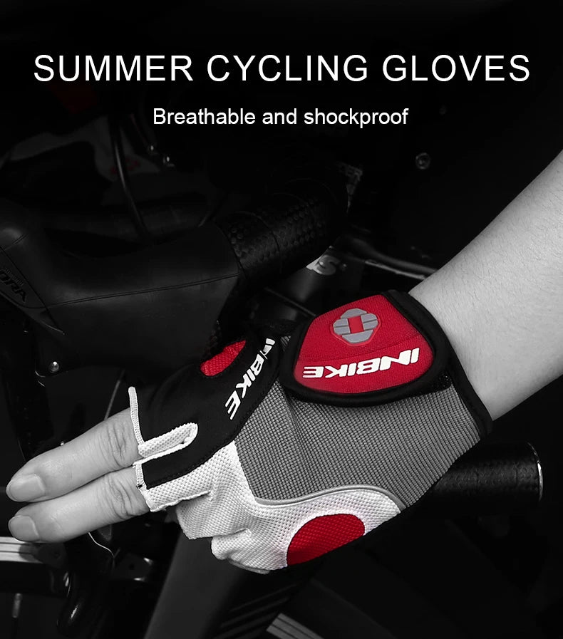 INBIKE Shock‑Absorbing Gel Pad Cycling Gloves
