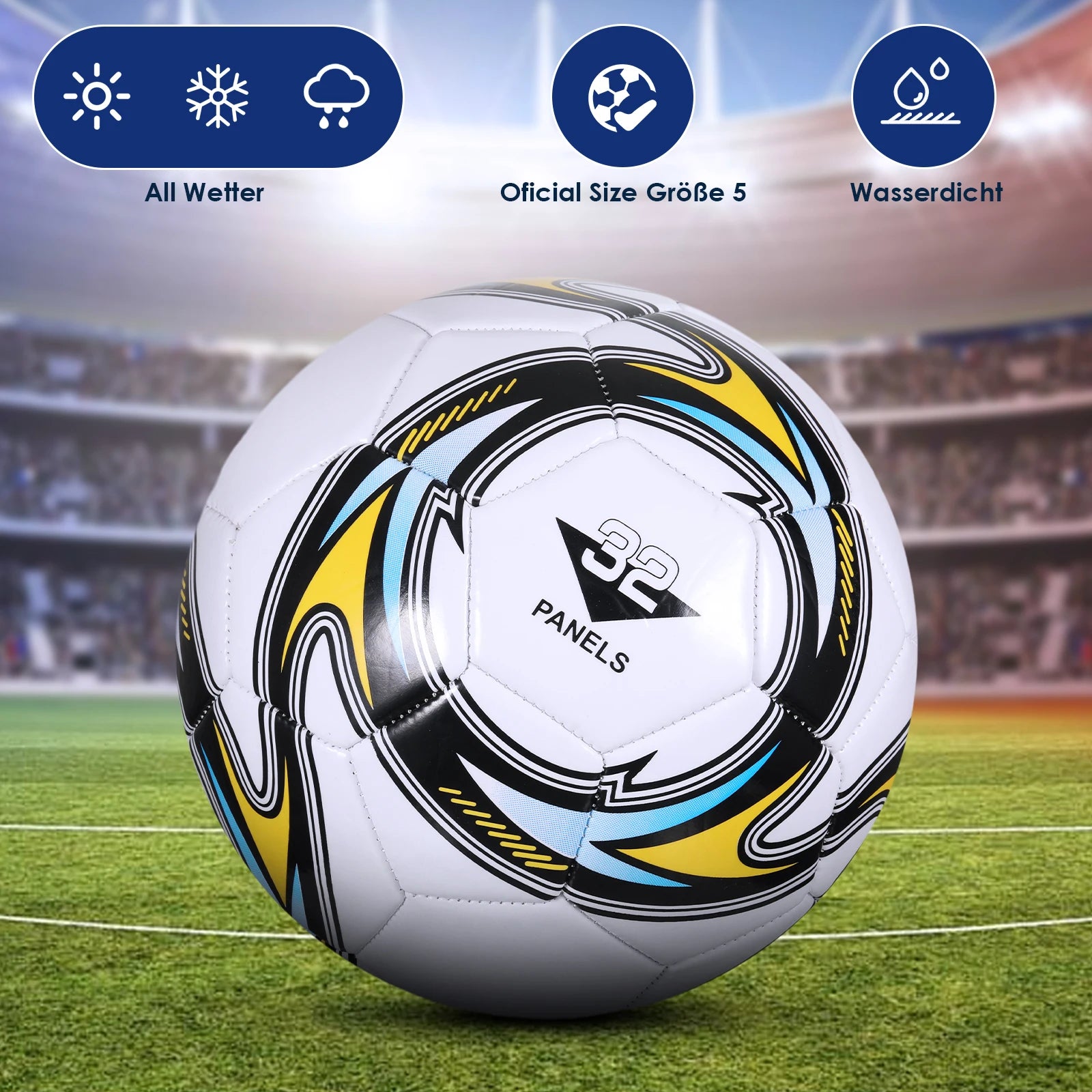 Official Size 5 PVC Soccer Ball – Match & Training