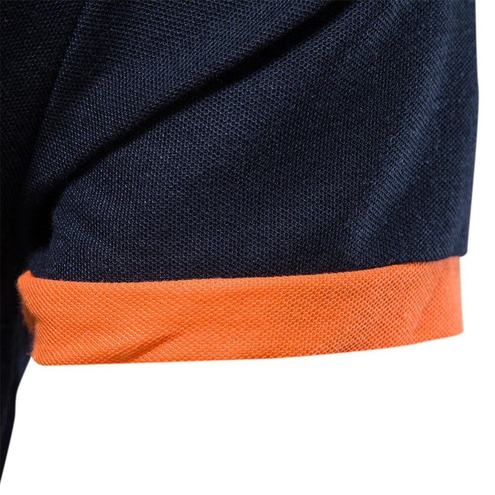 AIOPESON Men's Embroidered Cotton Polo Shirt