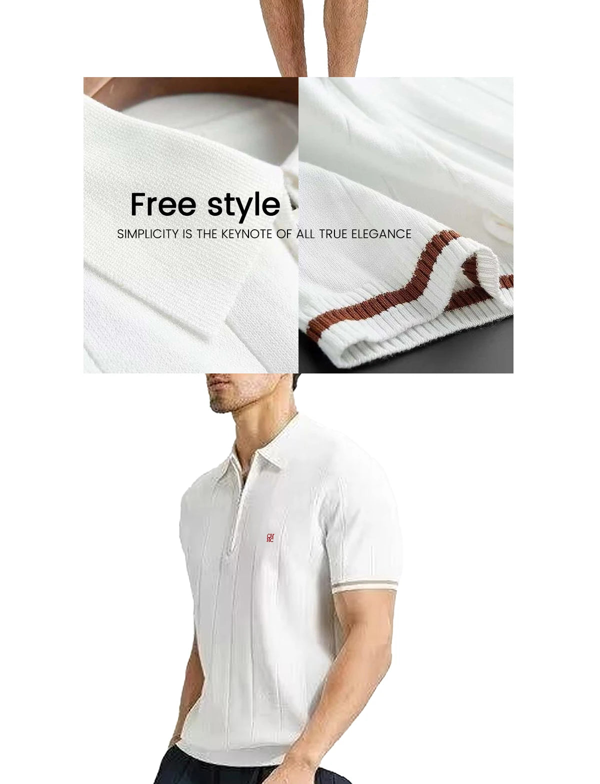 Polo Shirt – Men's Summer Textured Top