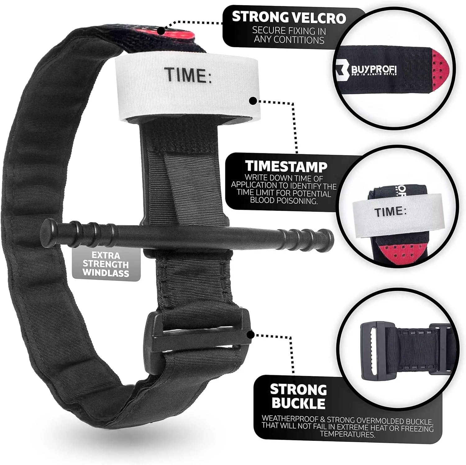 Tactical Emergency Tourniquet Strap