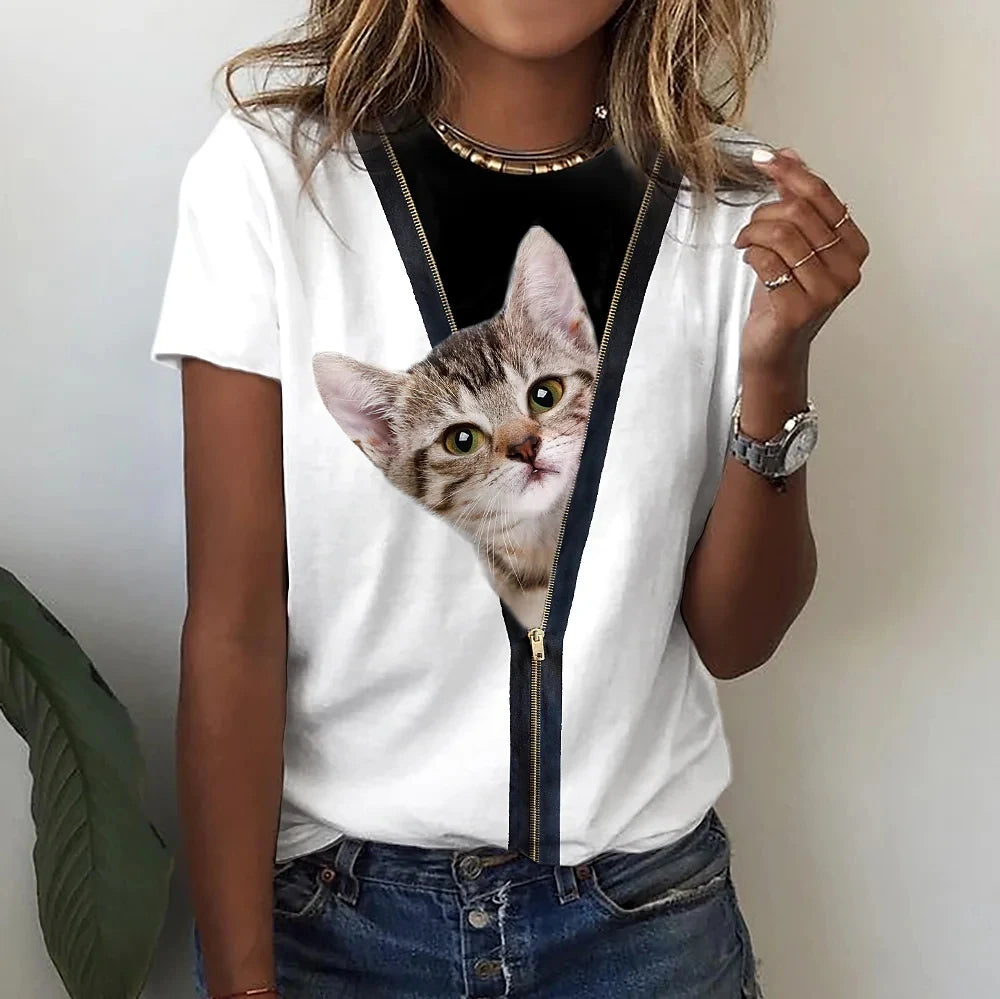 Women's Floral V-Neck Oversized T-Shirt