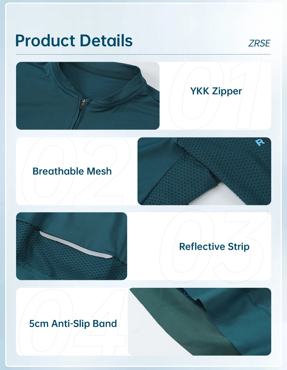 ZRSE UPF 50+ Long Sleeve Cycling Jersey – Slim Fit