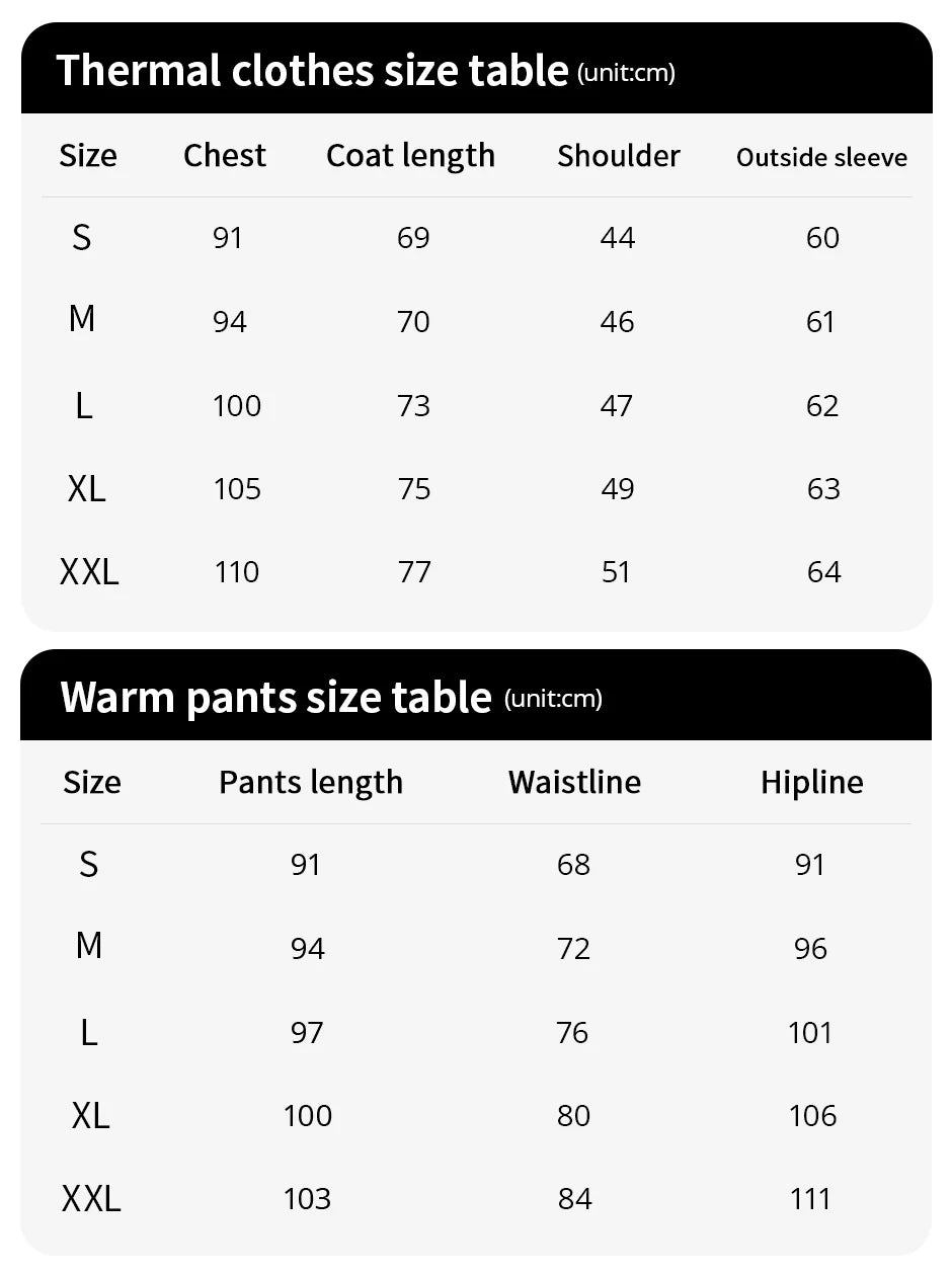 Men’s Thermal Underwear Set