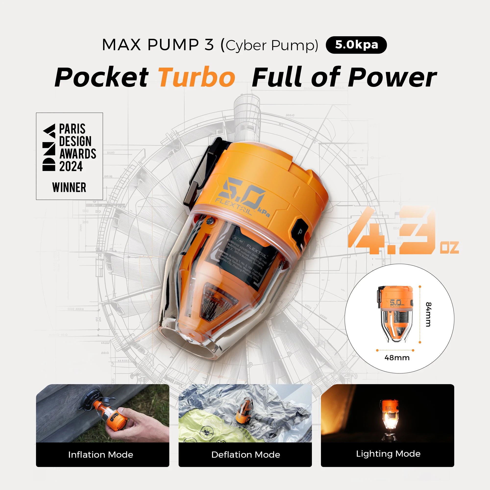 FLEXTAIL MAX PUMP 3 – Electric Camping Air Pump