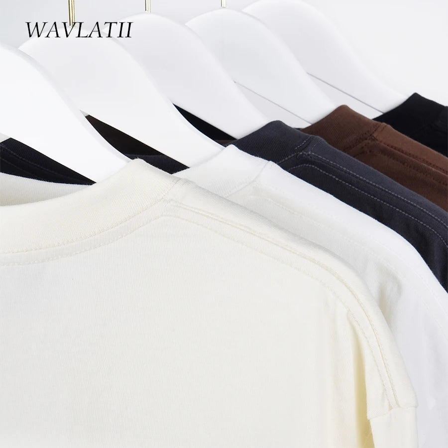 WAVLATII Oversized Summer T-Shirt Unisex