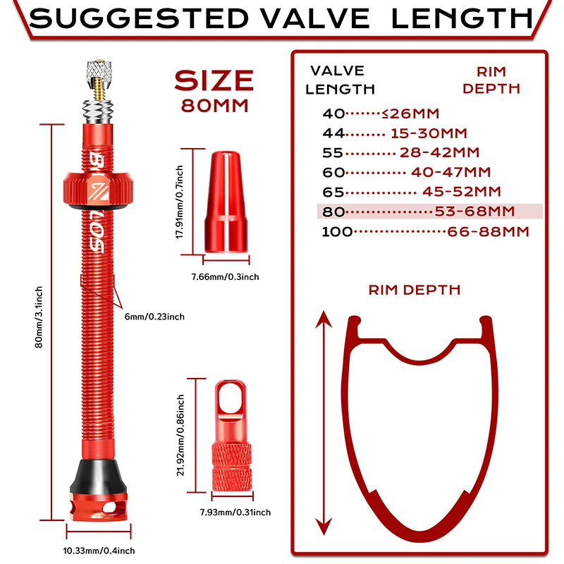 Tubeless Valves – Aluminum with Removable Core