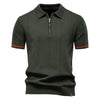 AIOPESON Men's Sport Zipper Polo Shirt
