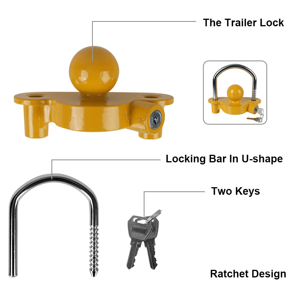 U-Shape Trailer Hitch Lock