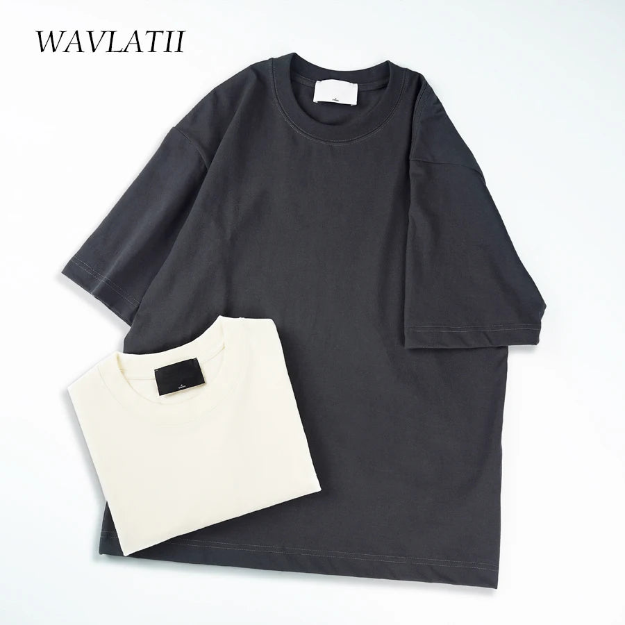 WAVLATII Oversized Summer T-Shirt Unisex