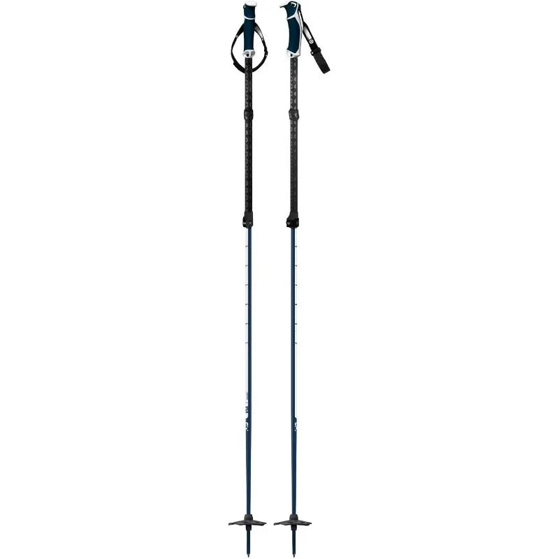Adjustable 2-Piece Poles with Ergonomic Grips & Backcountry Strap
