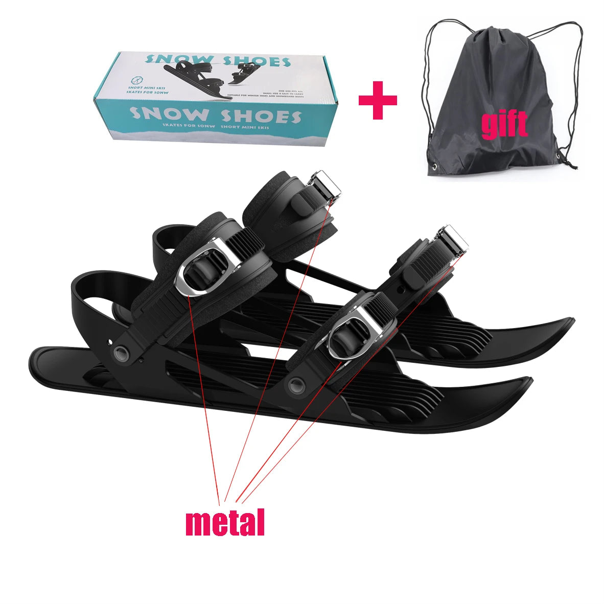 Adjustable Mini Short Ski Boots – Adult Snow Shoes