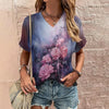 Women's Floral V-Neck Oversized T-Shirt