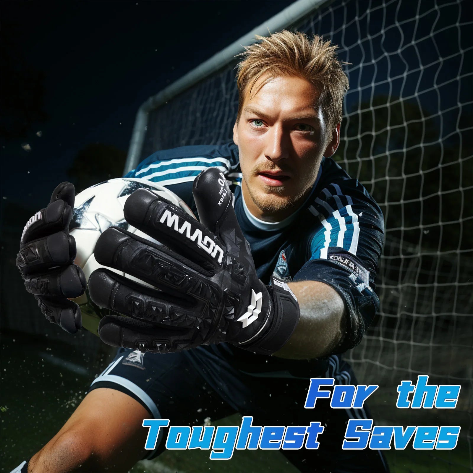 WVVOU Soccer Goalkeeper Gloves with Finger Saves