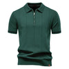 AIOPESON Men's Sport Zipper Polo Shirt