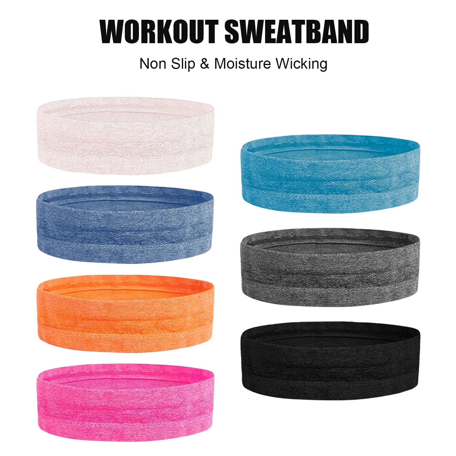 Unisex Non-Slip Sports Headband for Workout & Yoga