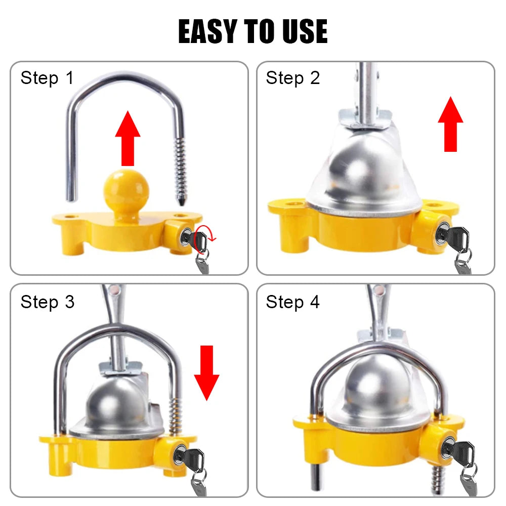 U-Shape Trailer Hitch Lock