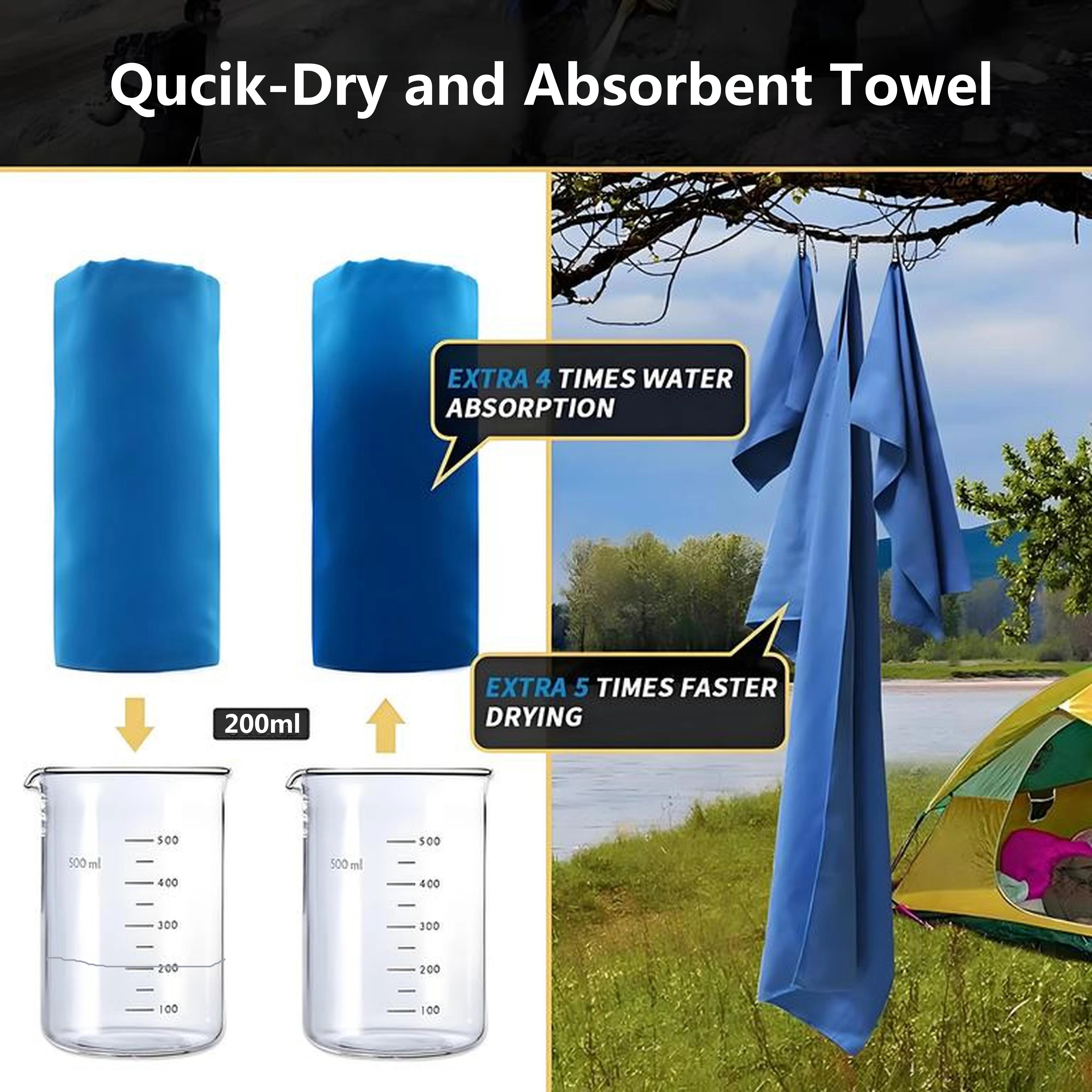Quick-Dry Microfiber Camping Towel 40x80cm