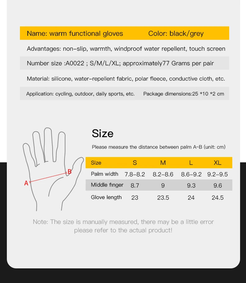 Waterproof Winter Cycling Gloves