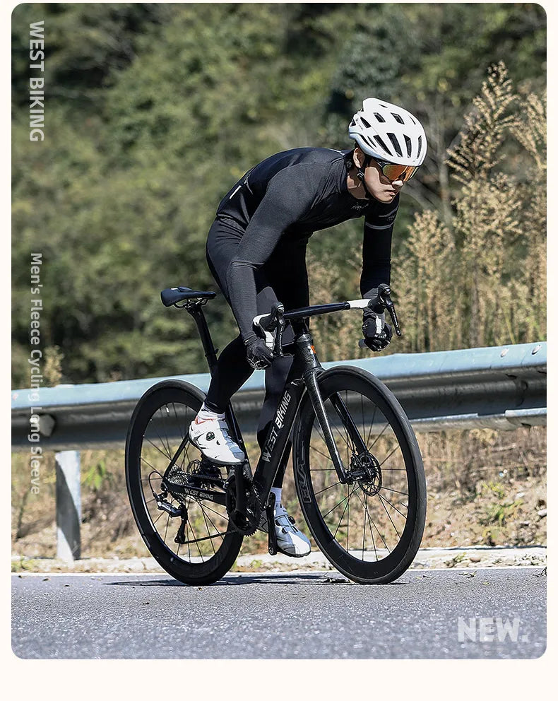 WEST BIKING Winter Fleece Cycling Jersey