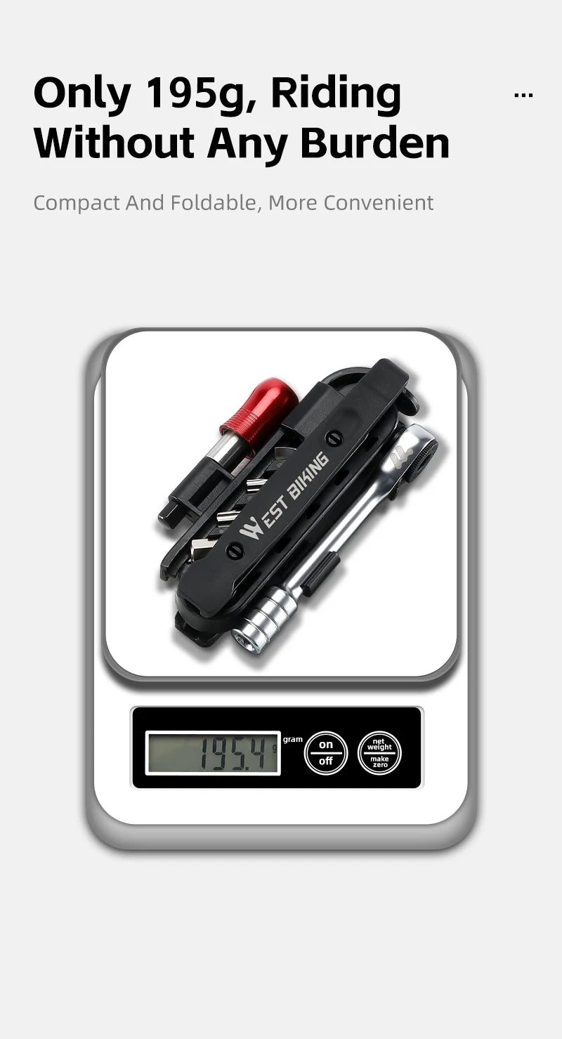 WEST BIKING 14-in-1 Bicycle Multitool