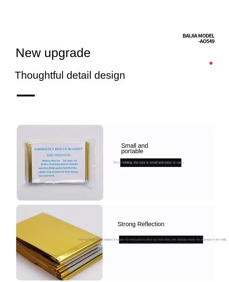 Outdoor Emergency Insulation Blanket – 210x130cm