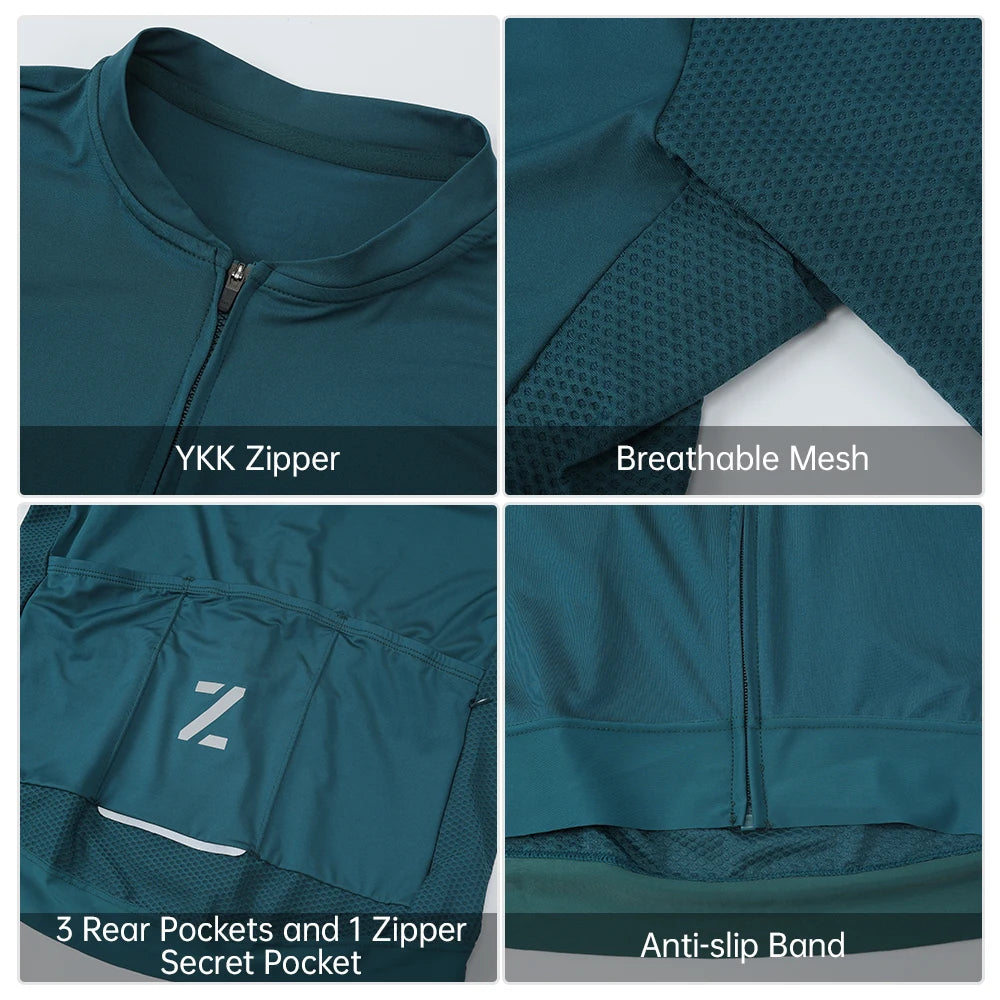 ZRSE UPF 50+ Long Sleeve Cycling Jersey – Slim Fit